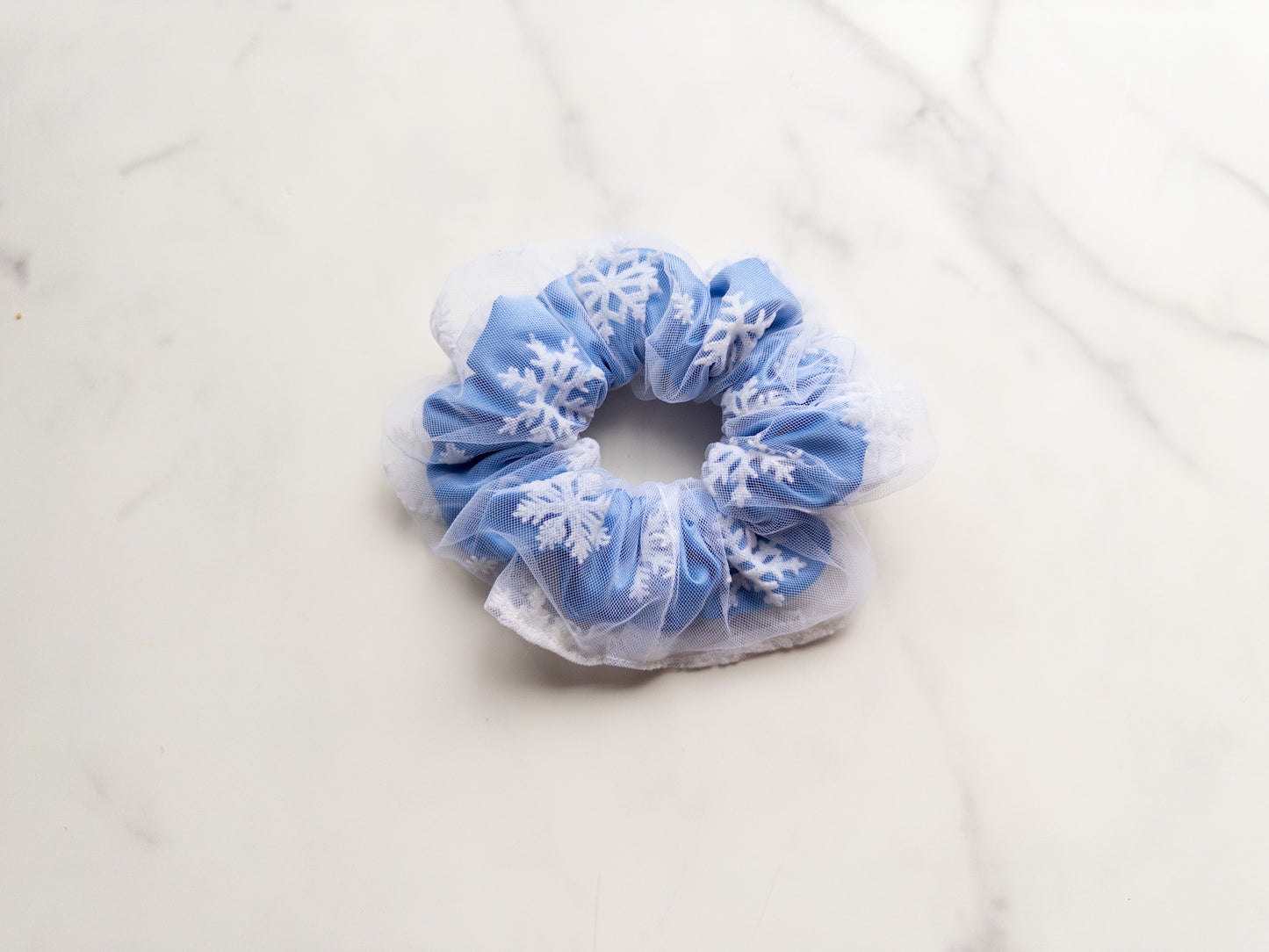 Let It Snow Tulle Scrunchie