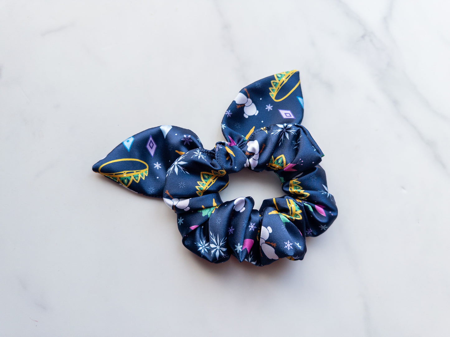 Satin Into The Unknown Bow Scrunchie