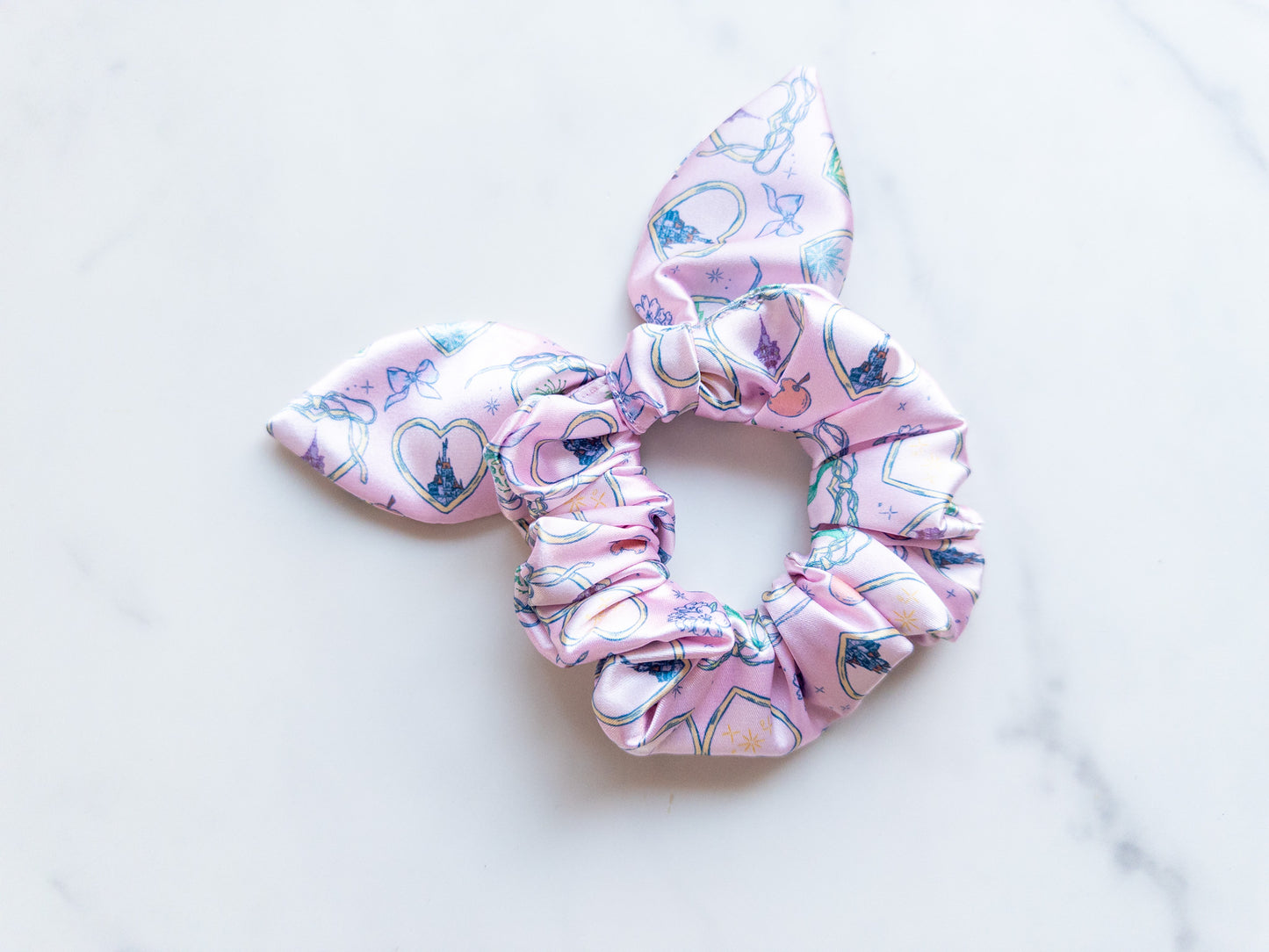 Satin Princess Lockets Bow Scrunchie