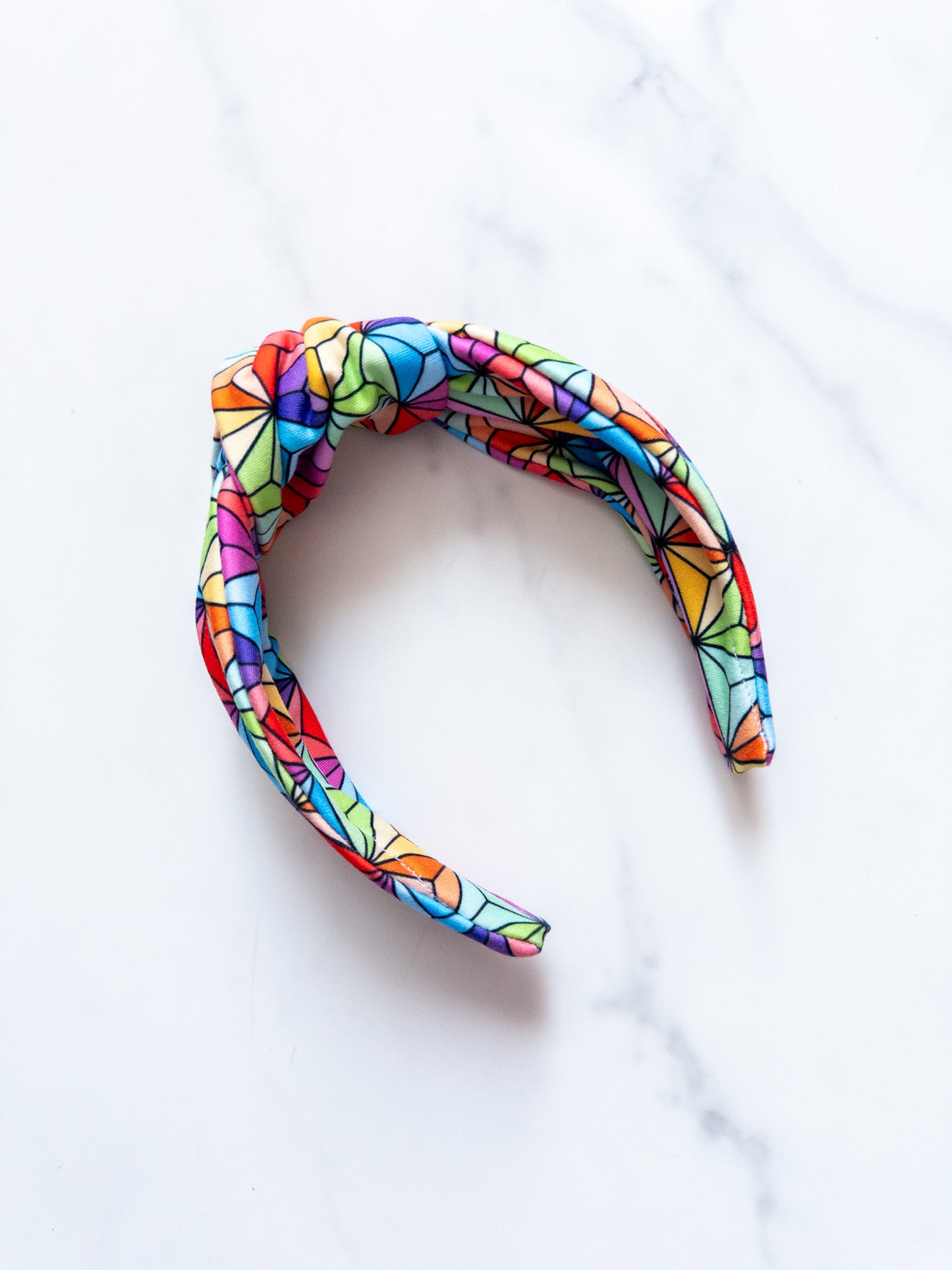 Rainbow Earth Top Knot Headband
