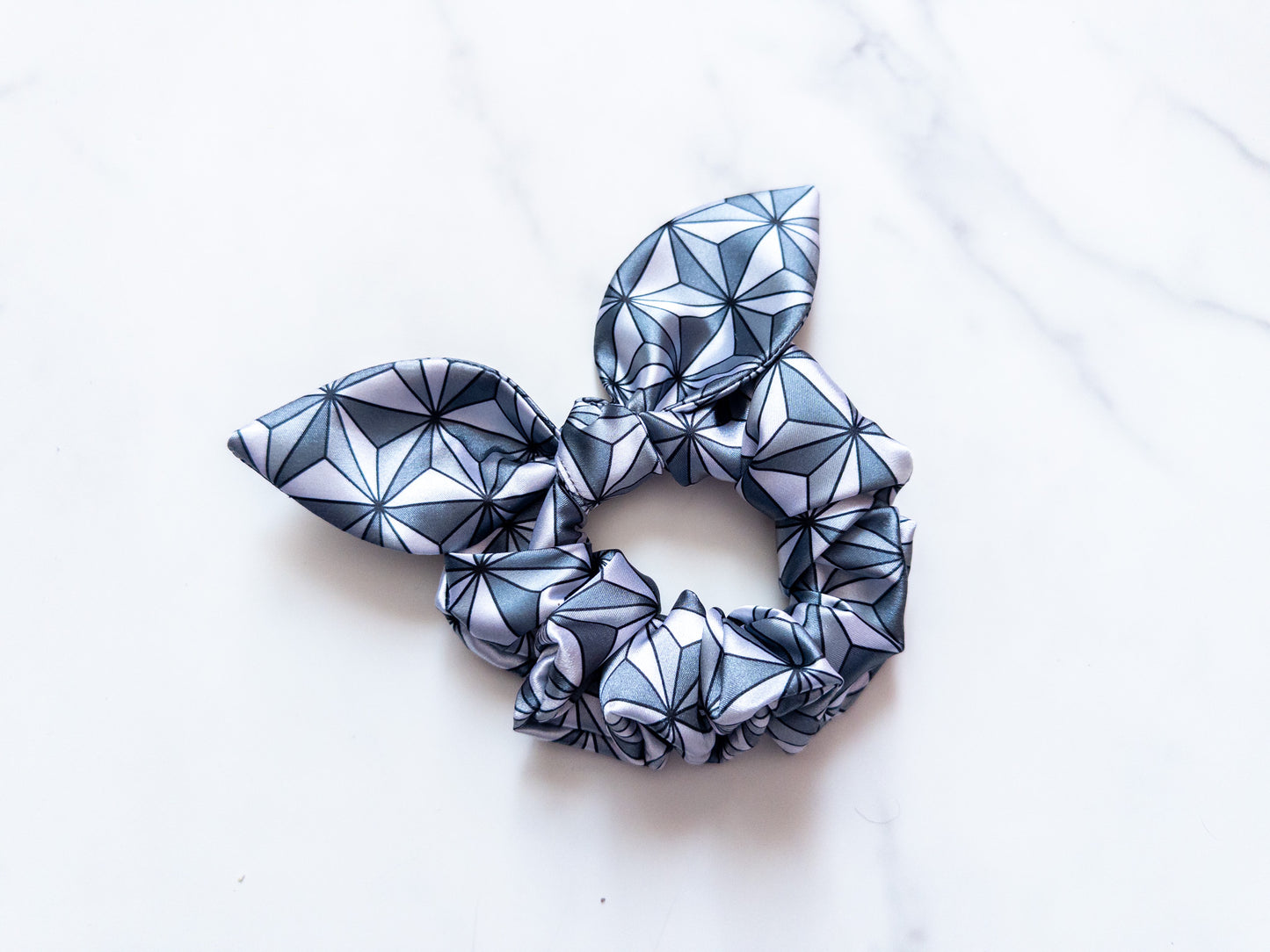 Satin Miraculous Earth Bow Scrunchie
