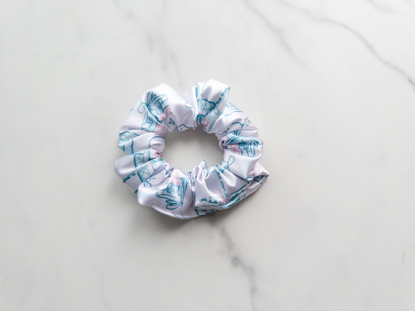 Satin Winter Carnival Scrunchie
