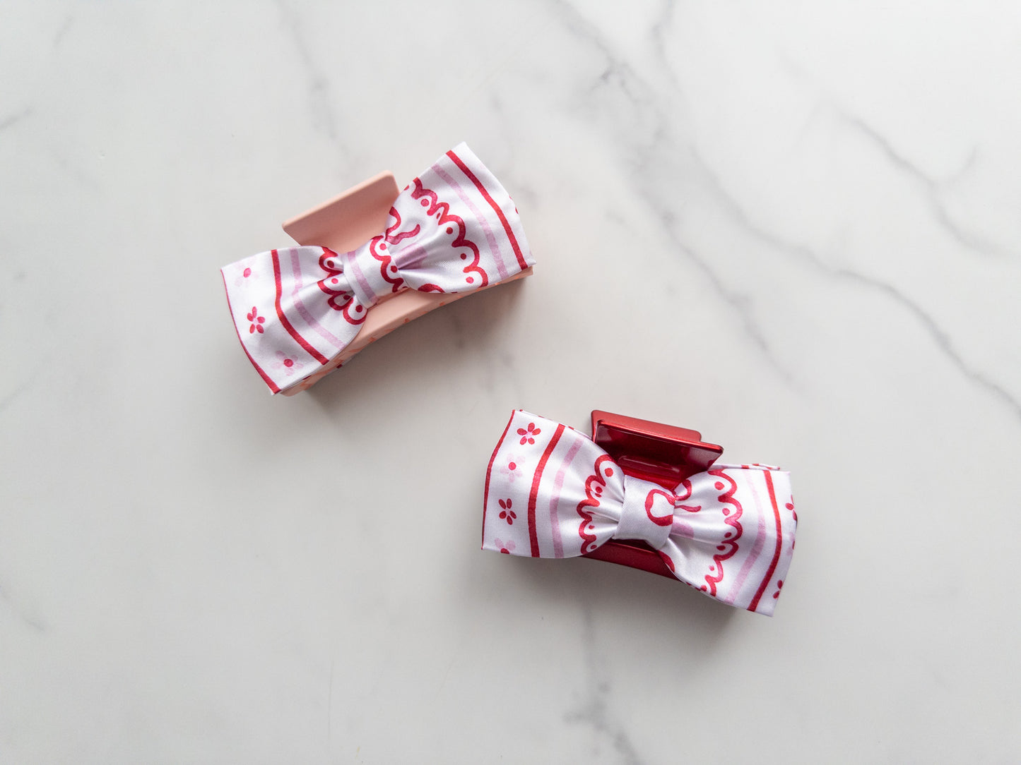 Be Mine Satin Bow Claw Clip