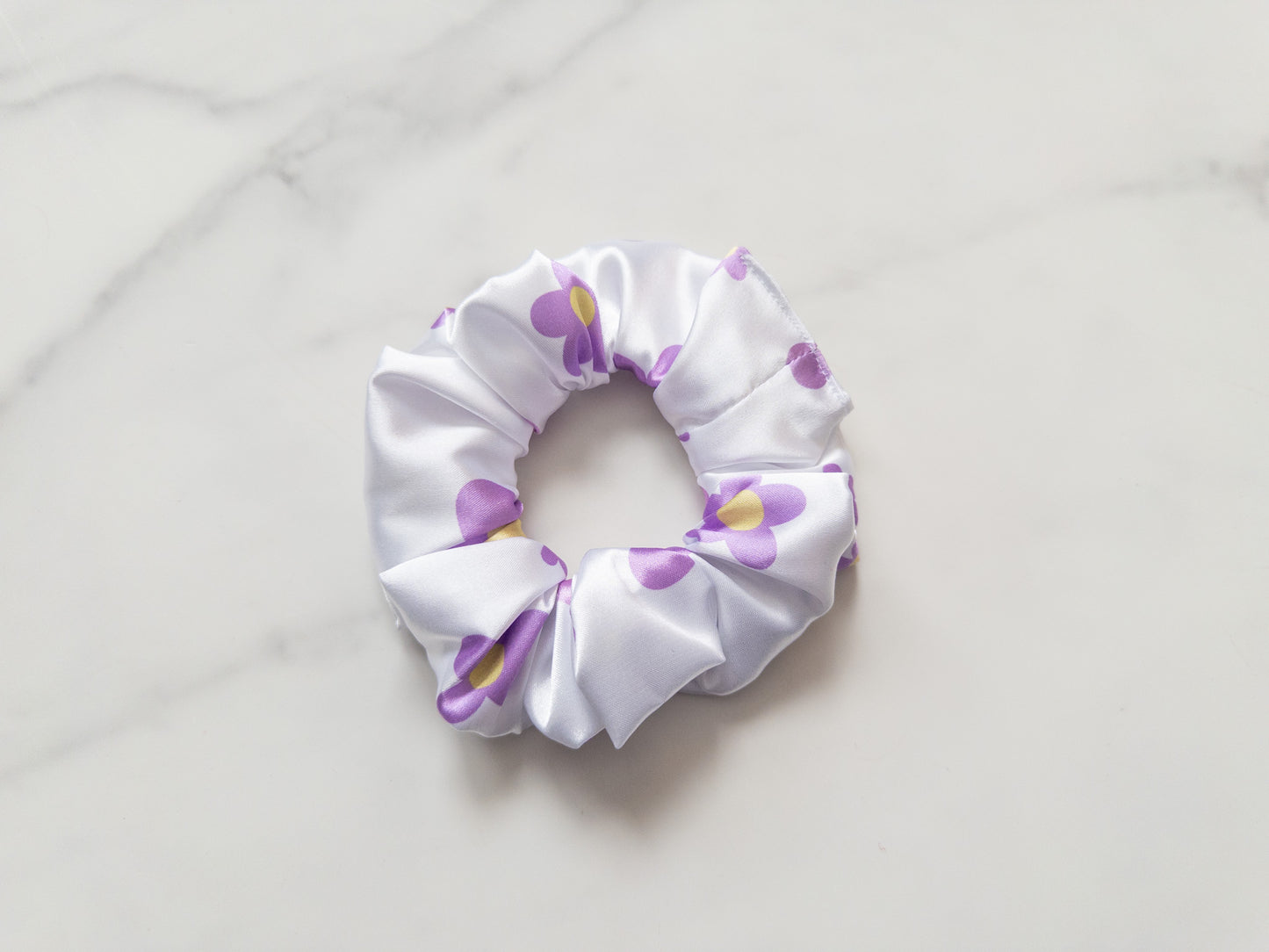 Satin Scare Floor Door Scrunchie
