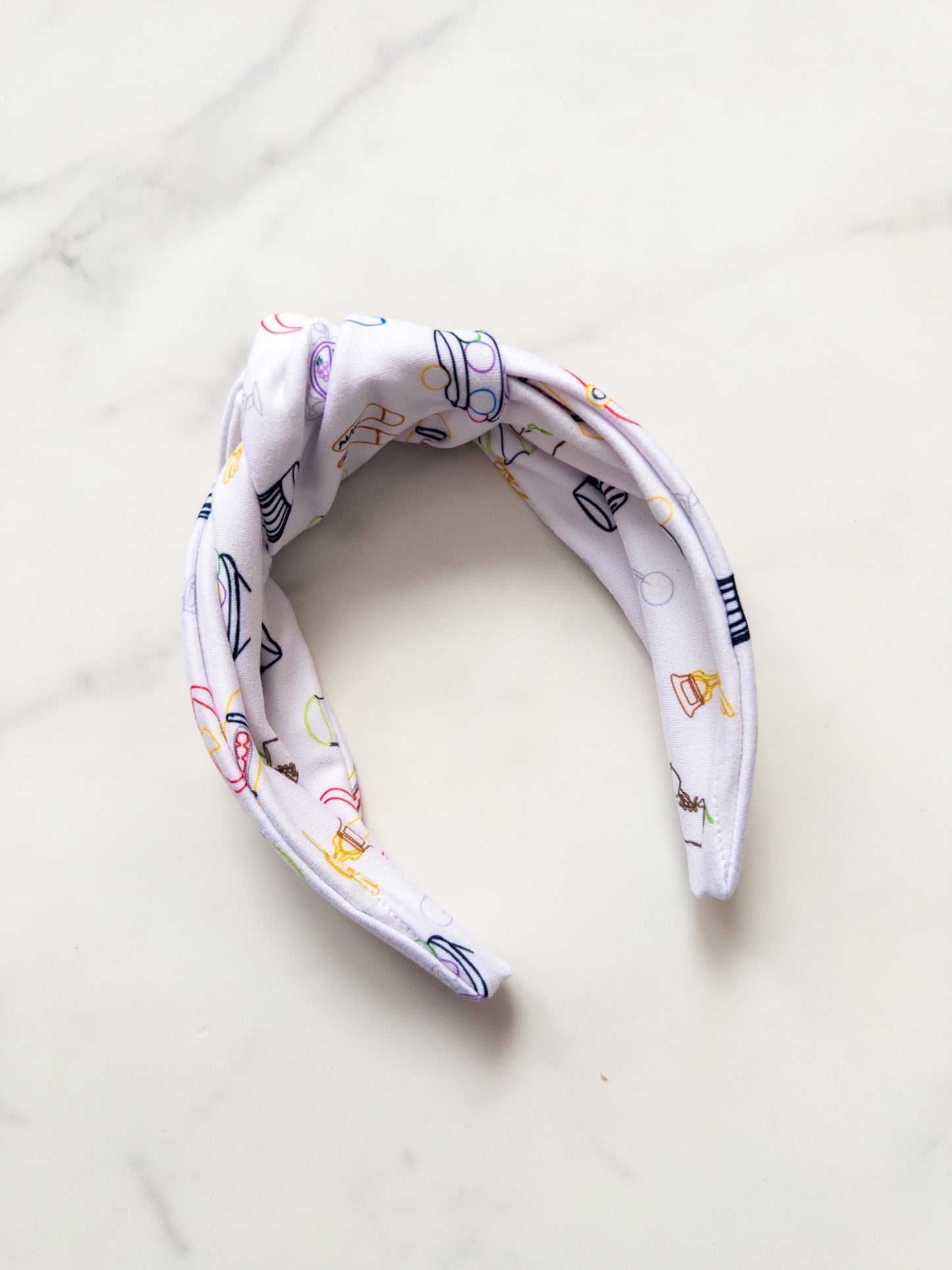 Pixelated Doodles Top Knot Headband