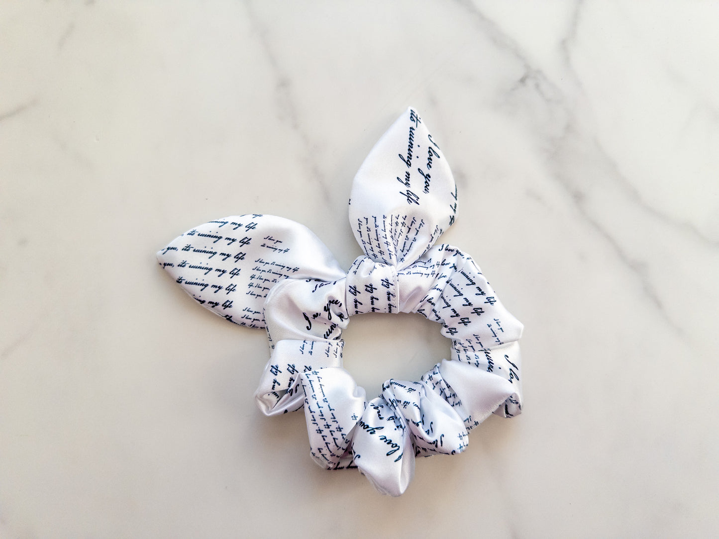 Satin Poets Bow Scrunchie