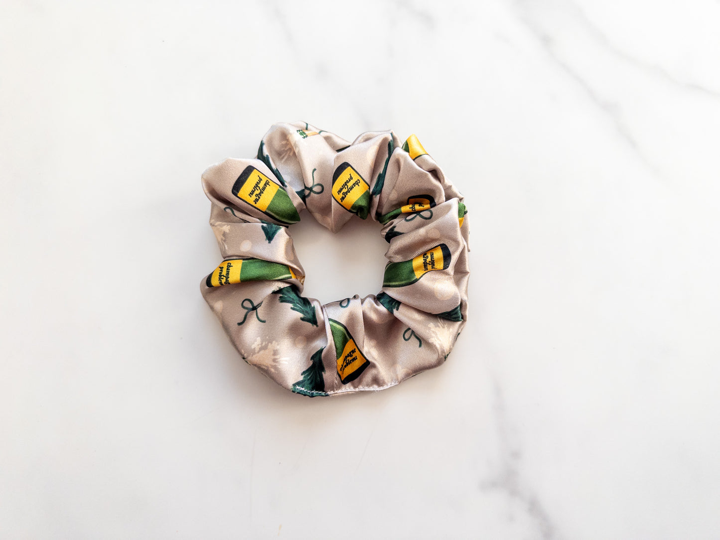 Satin Bubbly Problems Scrunchie