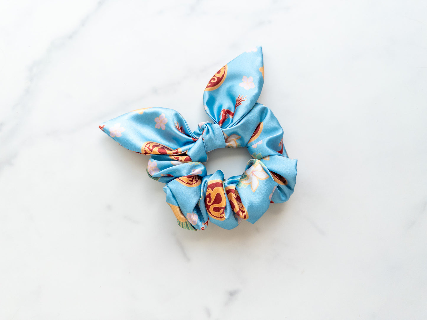 Satin Reflection Bow Scrunchie