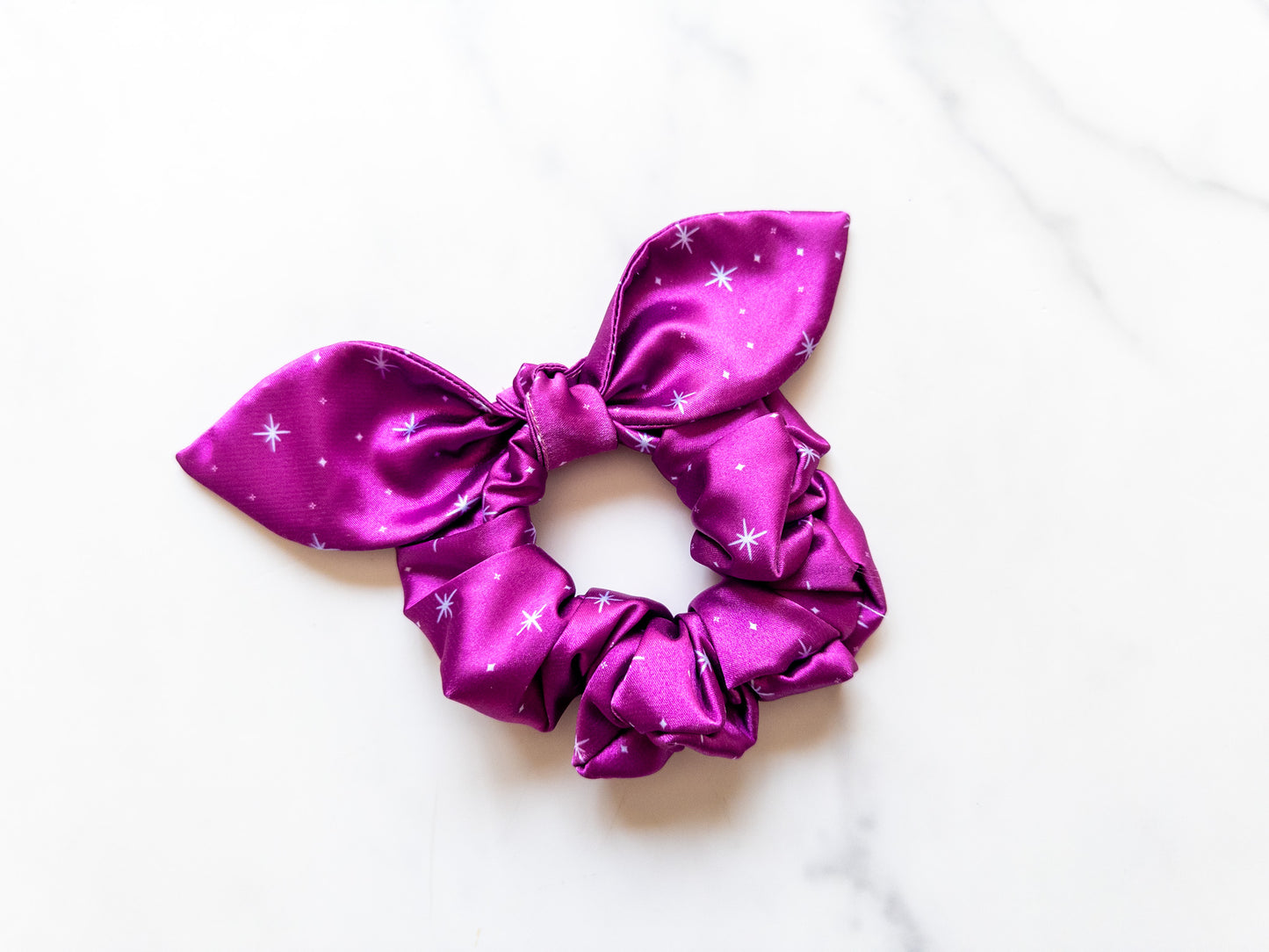 Satin Miracles Take A Little Time Bow Scrunchie