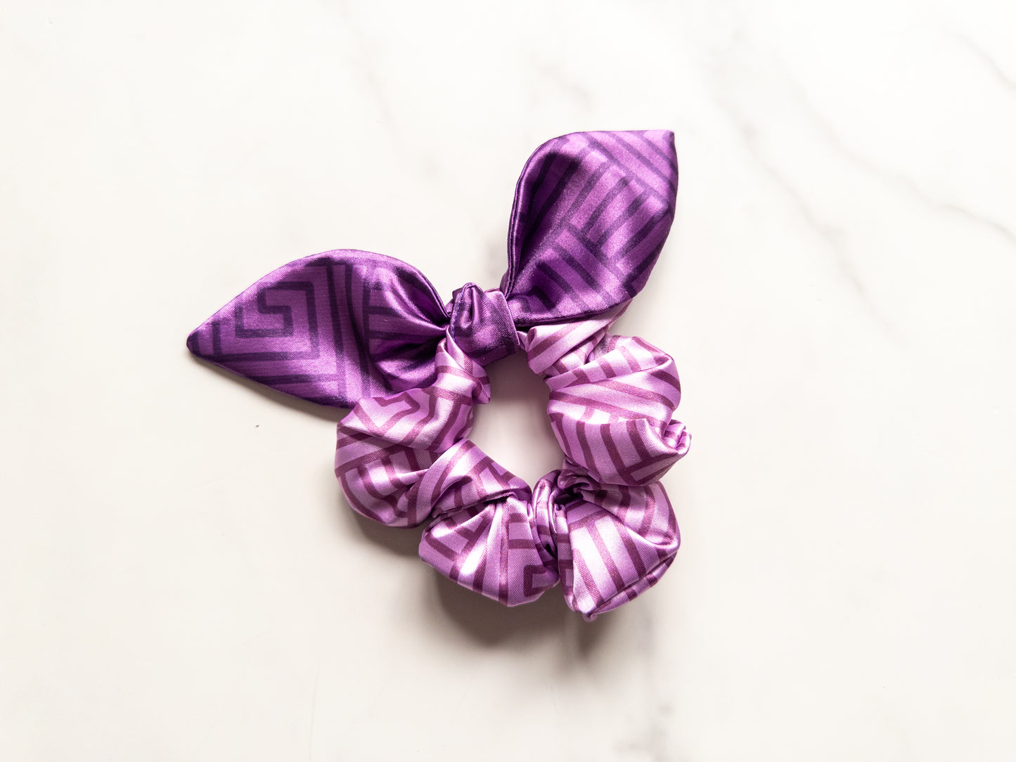 Satin I'm A Damsel Bow Scrunchie