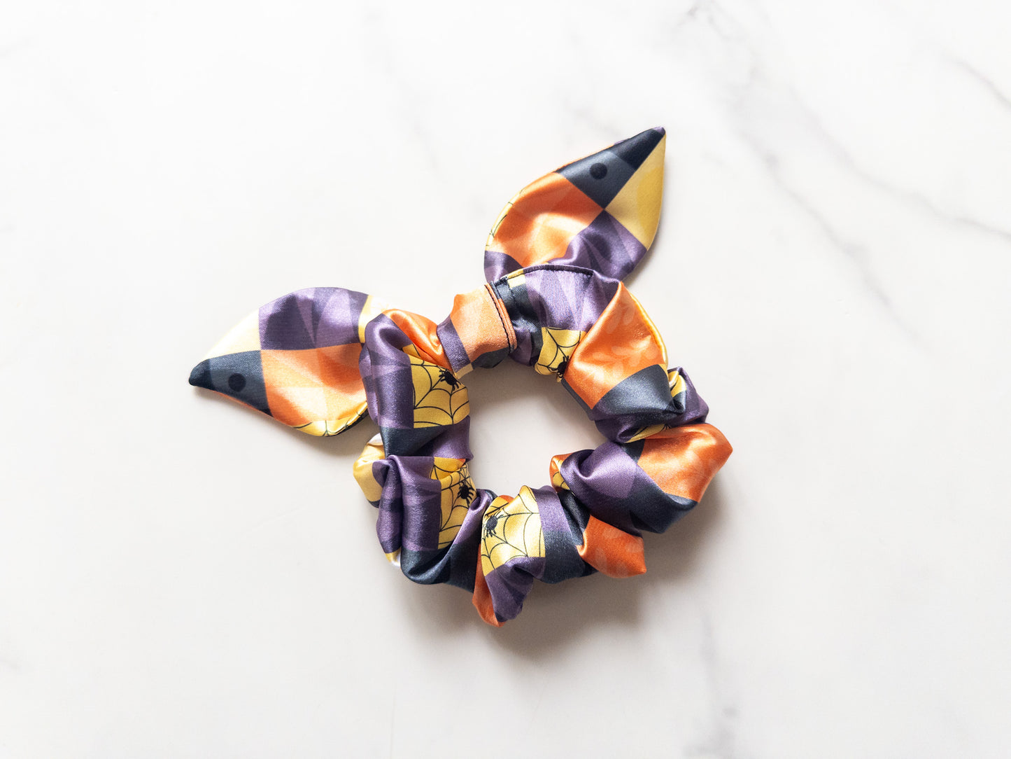 Satin Spookiest Cruise Bow Scrunchie