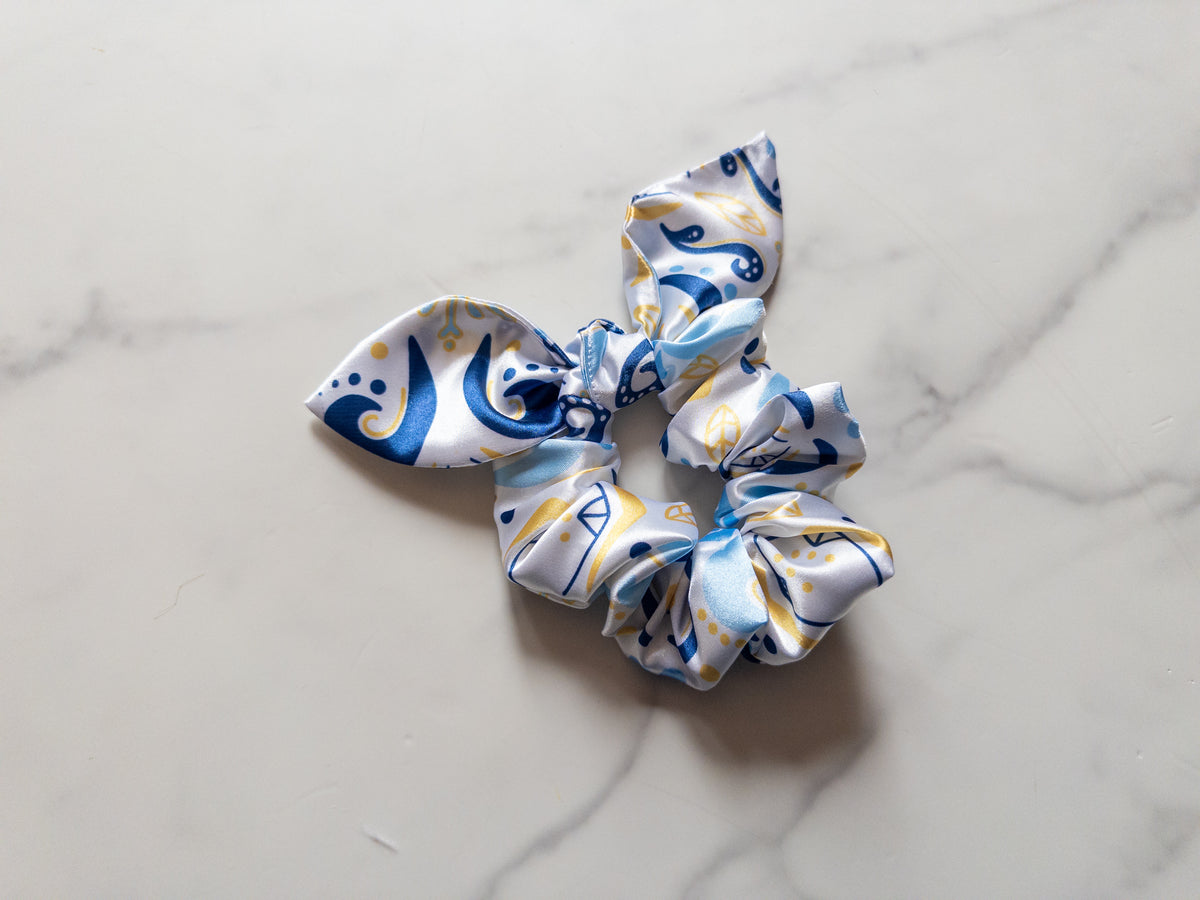 Satin Wild & Merry Bow Scrunchie