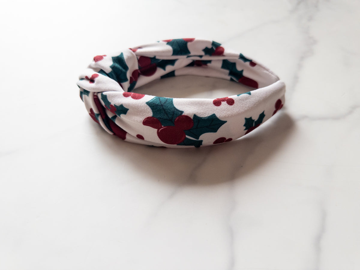 Holly Jolly Top Knot Headband