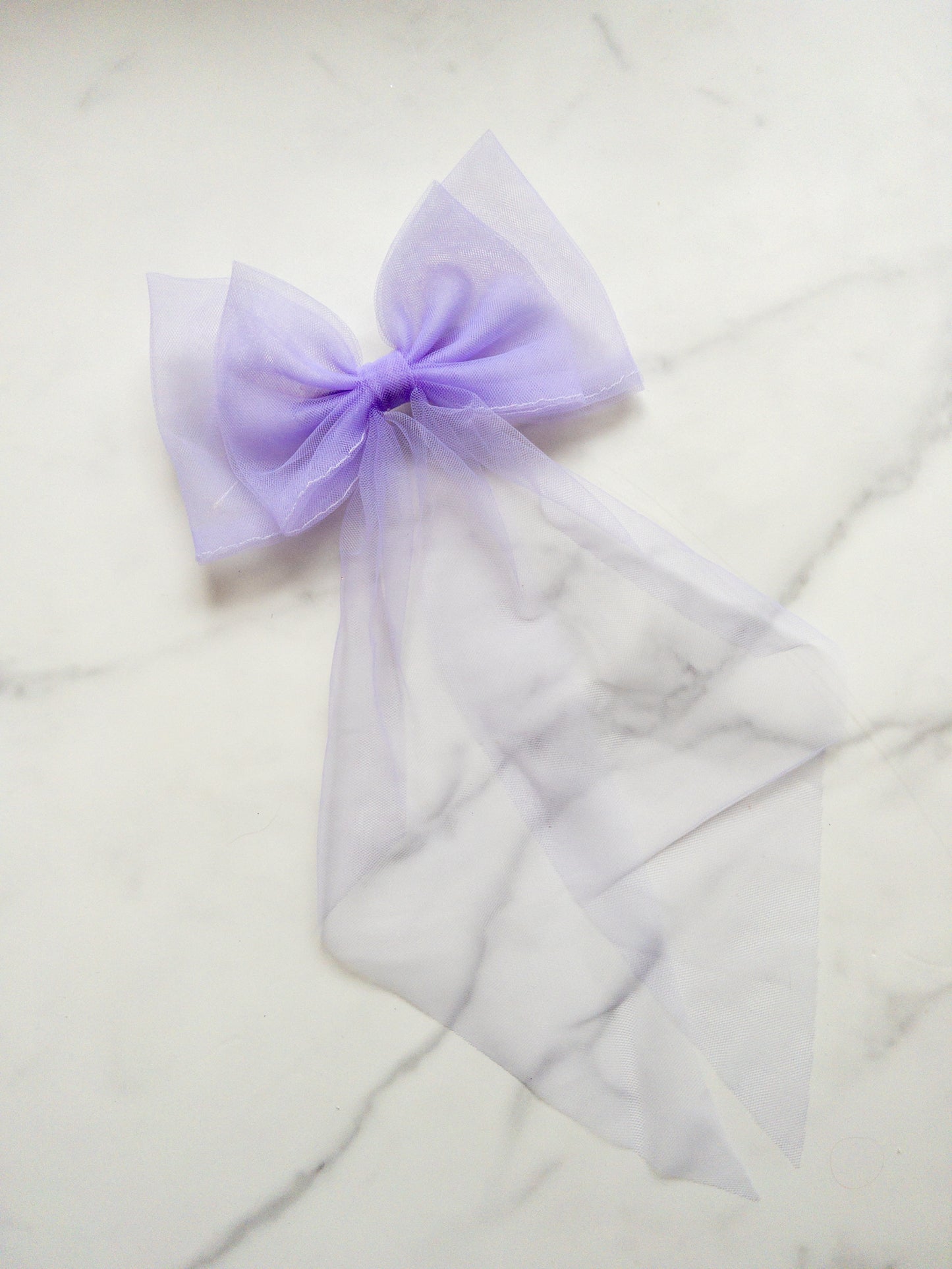 Lavender Tulle Hair Bow