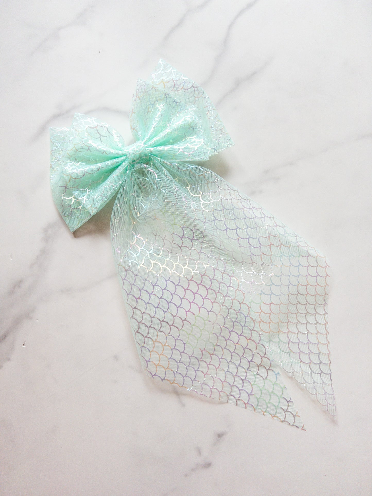 Mermaid Magic Tulle Hair Bow