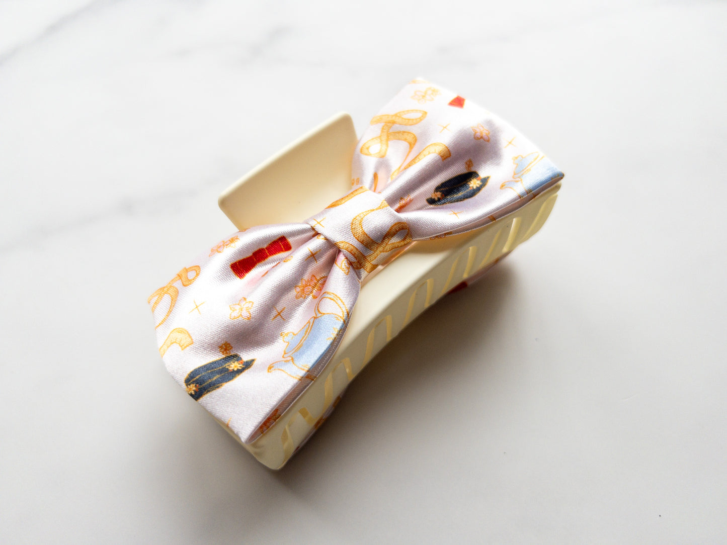 The Perfect Nanny Satin Bow Claw Clip