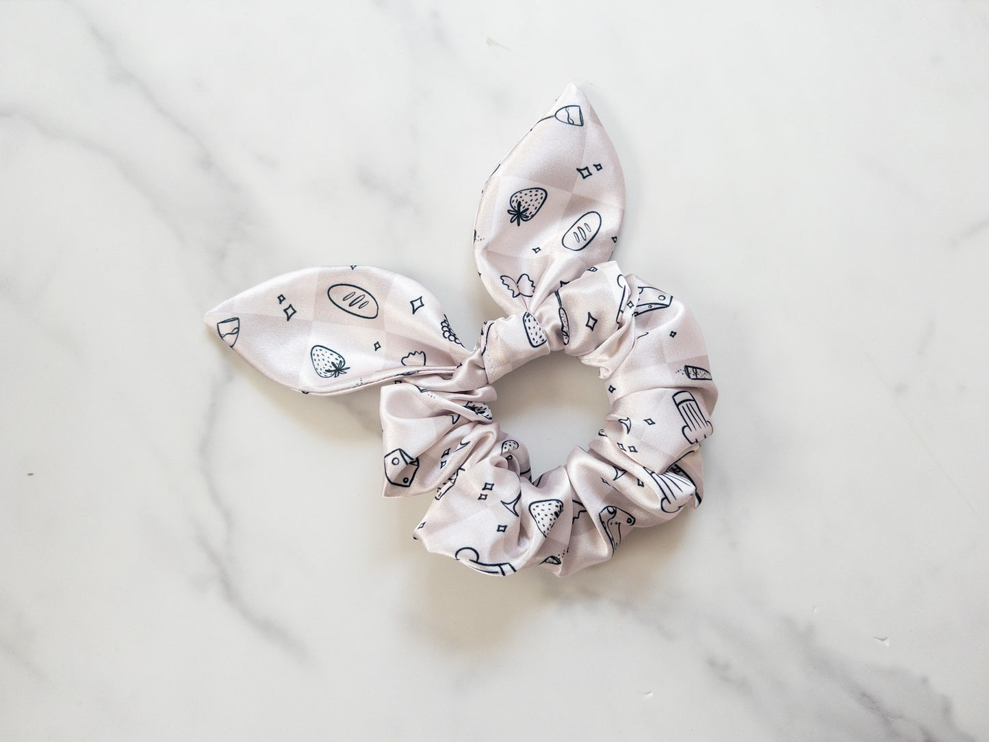 Satin Little Chef Festival Bow Scrunchie