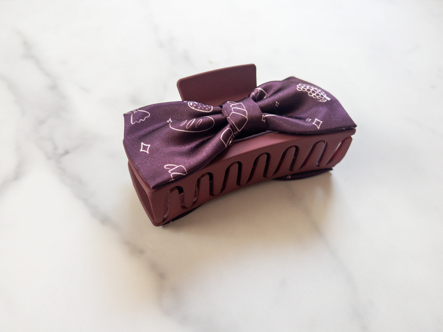 Little Chef Festival Satin Bow Claw Clip