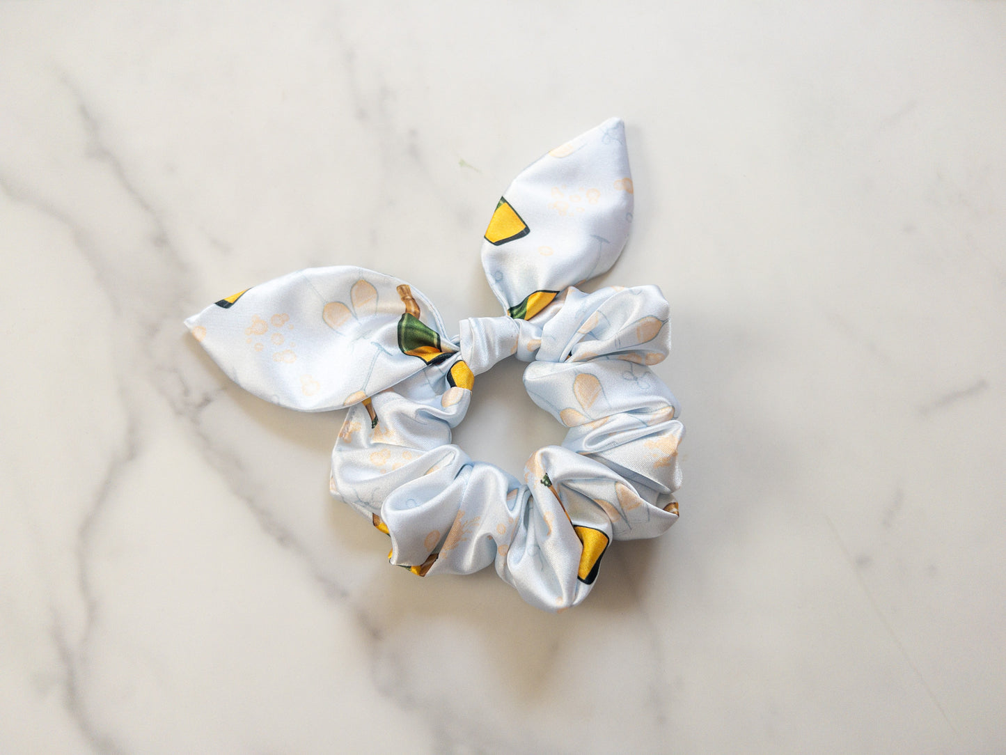 Satin Liquid Pixie Dust Bow Scrunchie