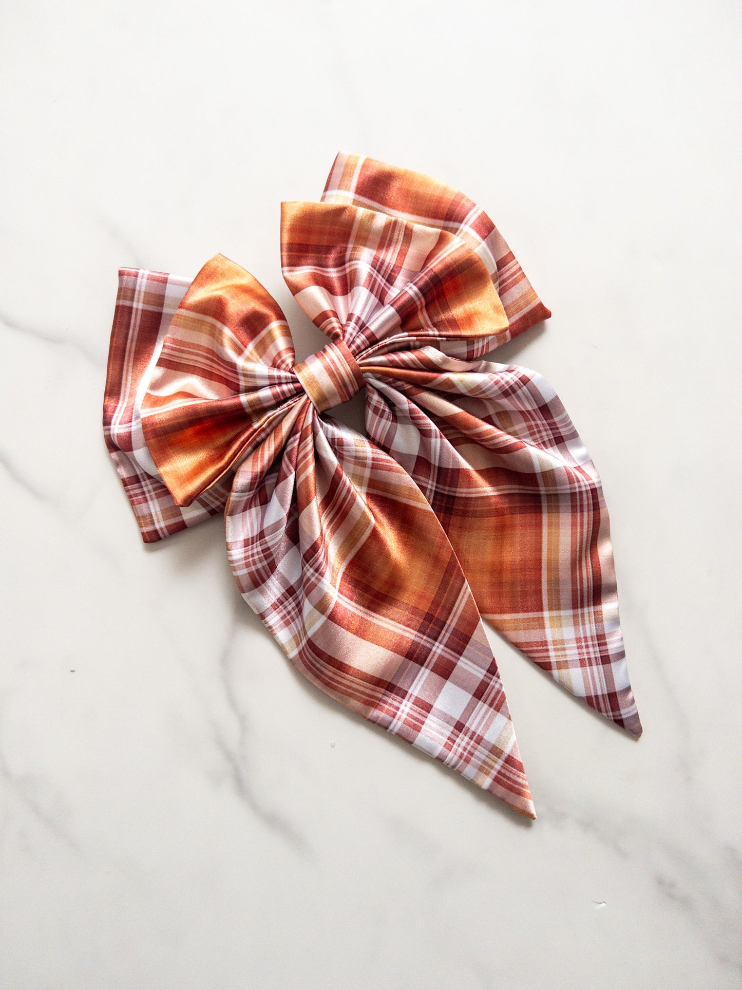 Pumpkin Spice Plaid Eloise Bow