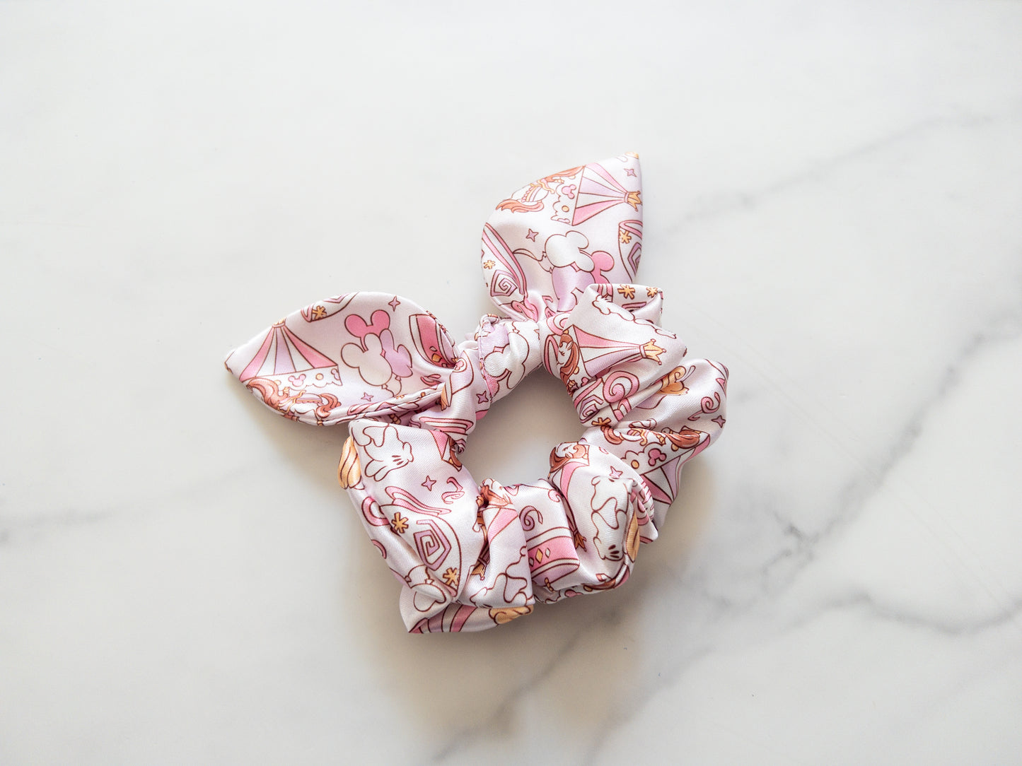 Satin Fantasy Park Day Bow Scrunchie