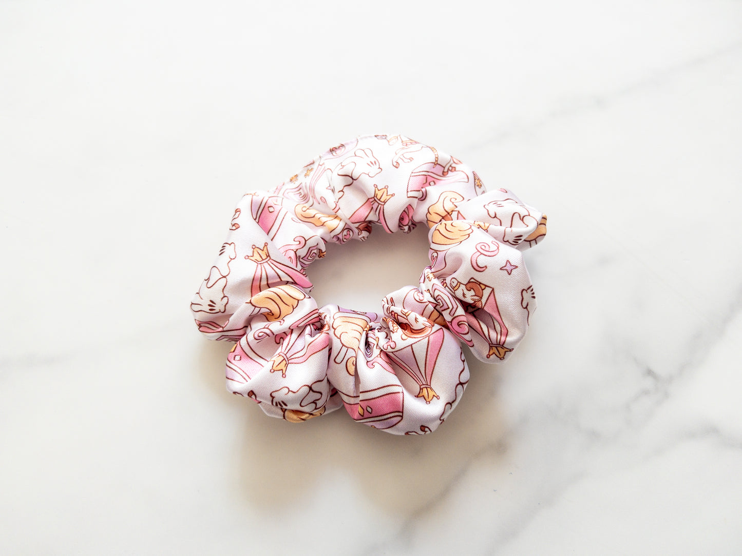 Satin Fantasy Park Day Scrunchie