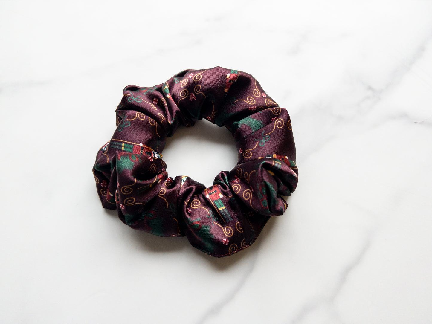Satin Nutcracker March Scrunchie