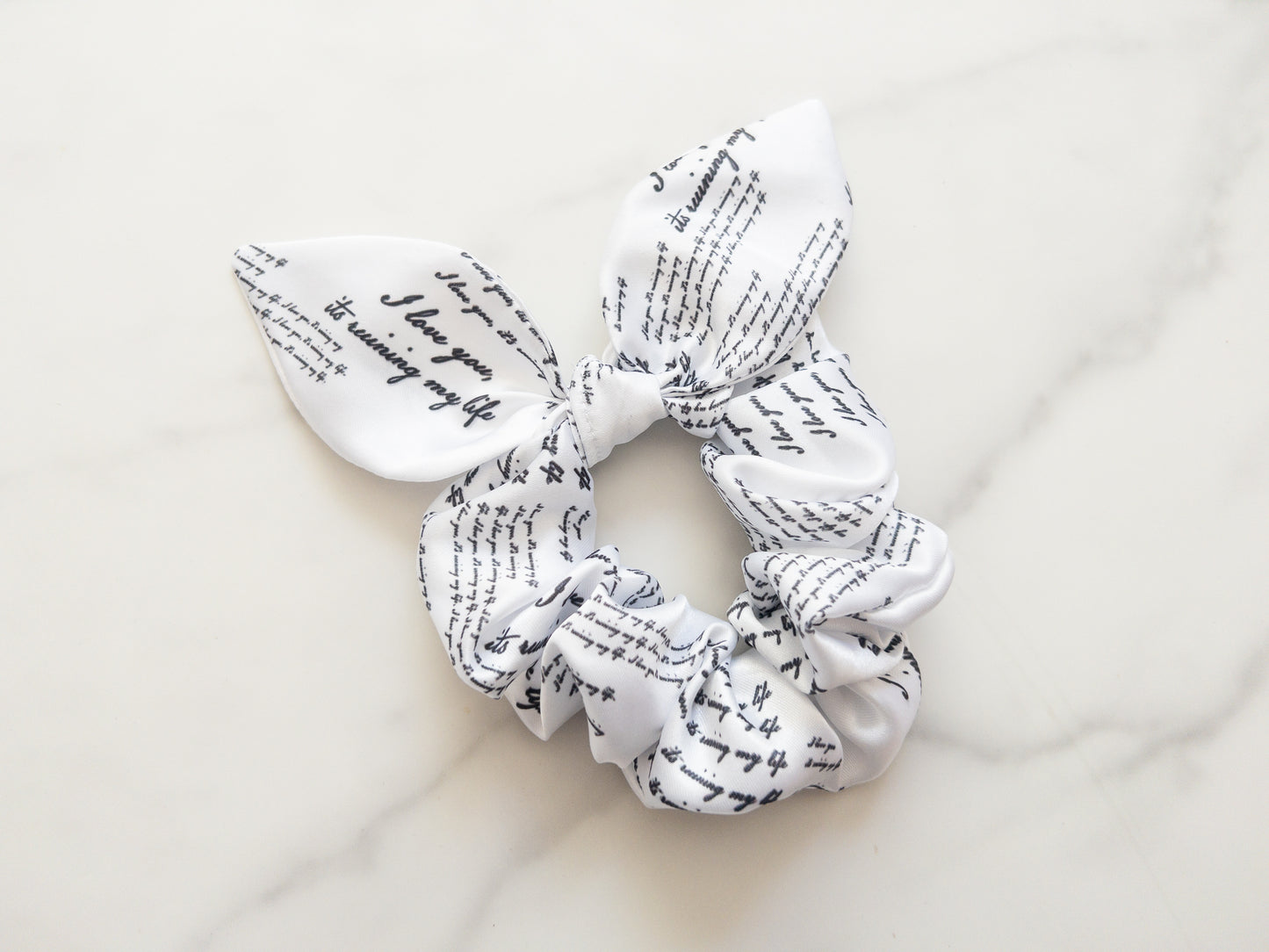 Satin Poets Bow Scrunchie