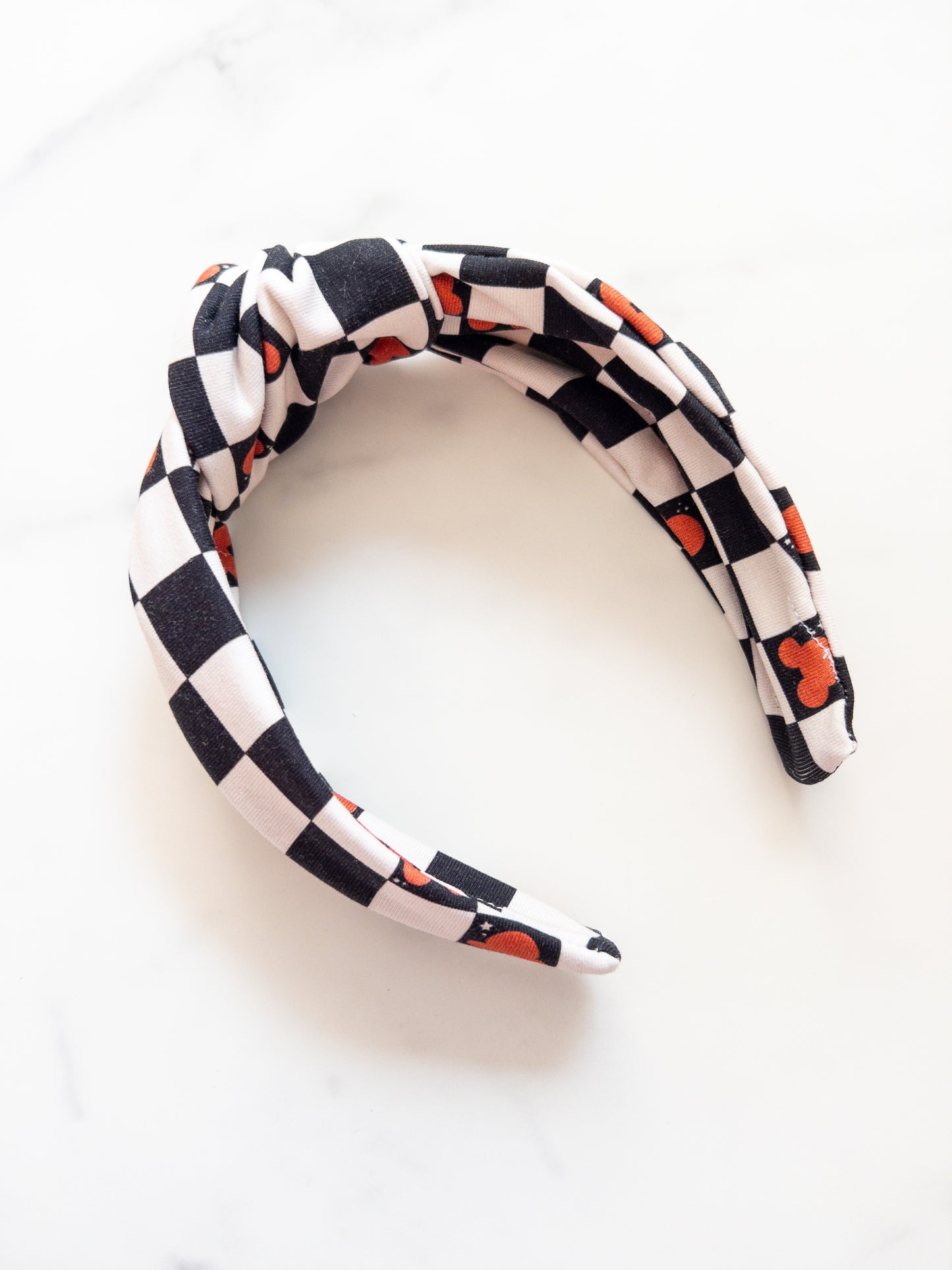 Halloween Checkered Magic Top Knot Headband