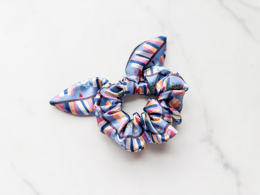 Satin Bookish Era (Blue) Bow Scrunchie