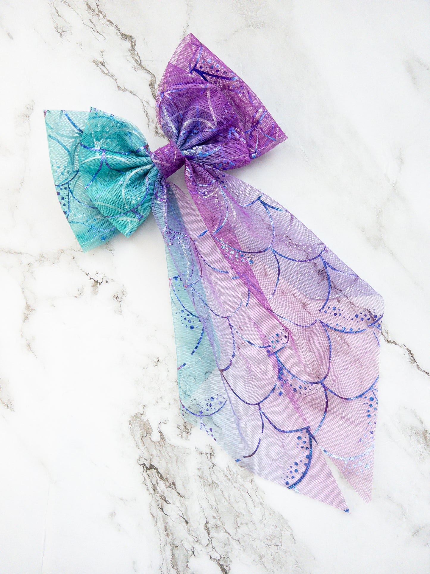 Mermaid Magic Tulle Hair Bow