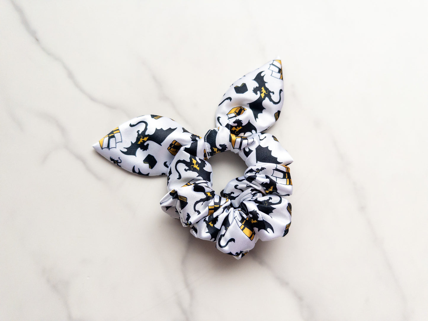 Satin Dragon Romantasy Bow Scrunchie