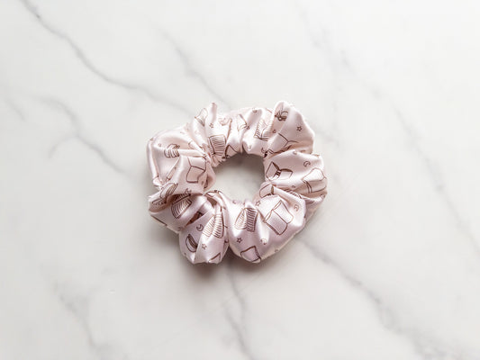 Satin Neutral Books Scrunchie