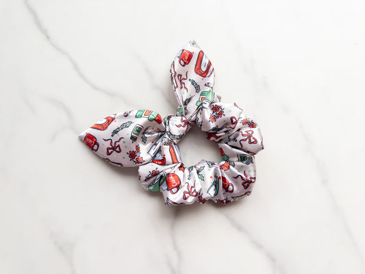 Satin Cozy Reading Season Bow Scrunchie