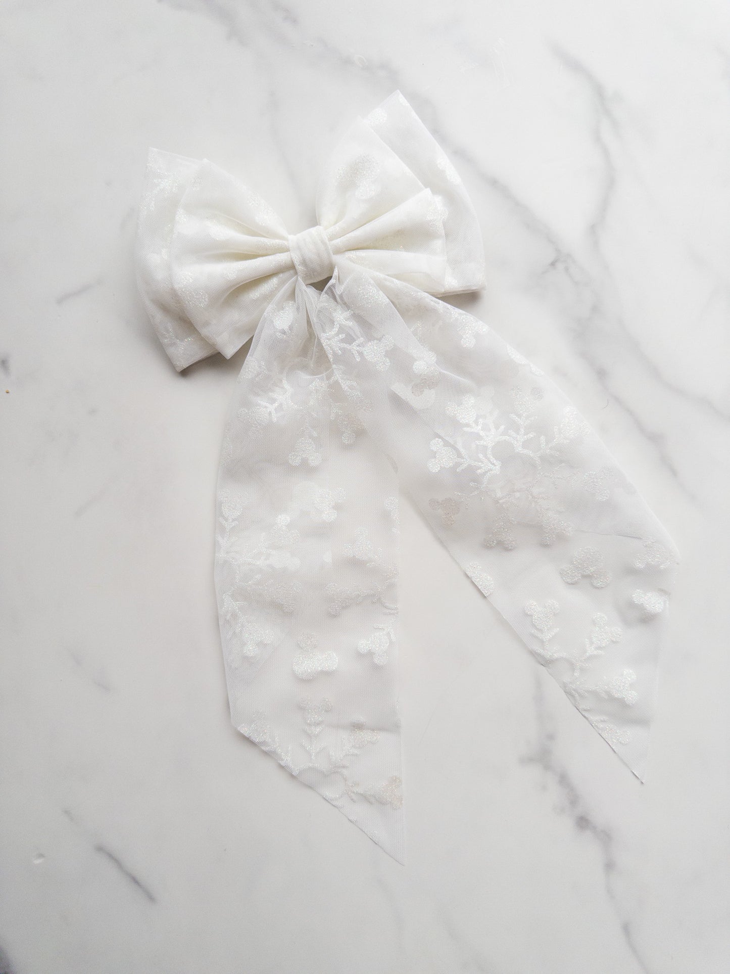 Let It Snow Tulle Hair Bows