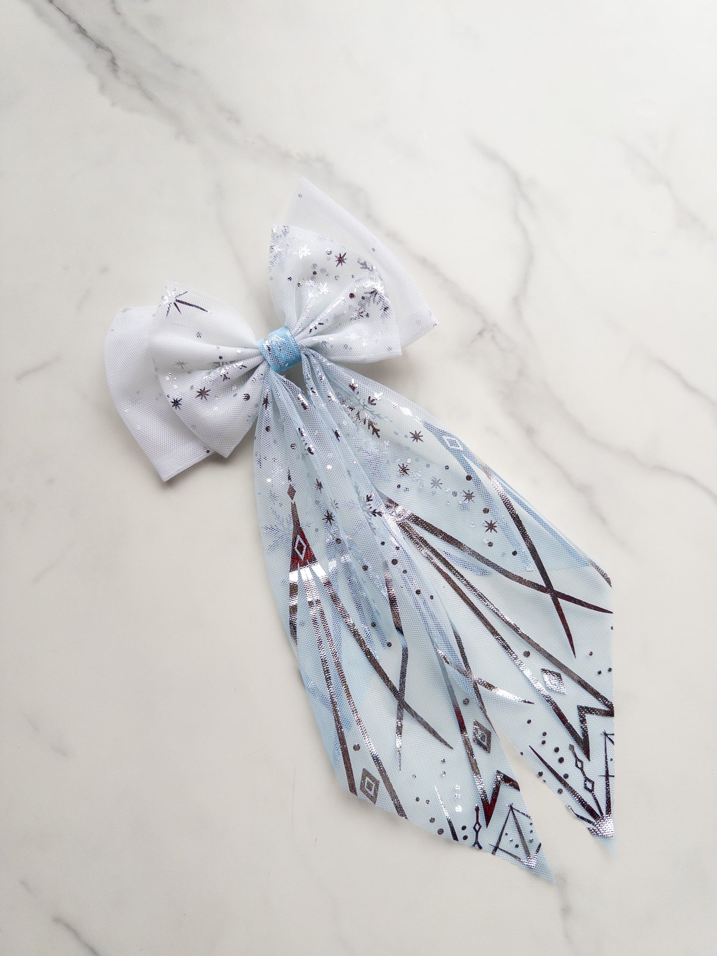 Let It Snow Tulle Hair Bows