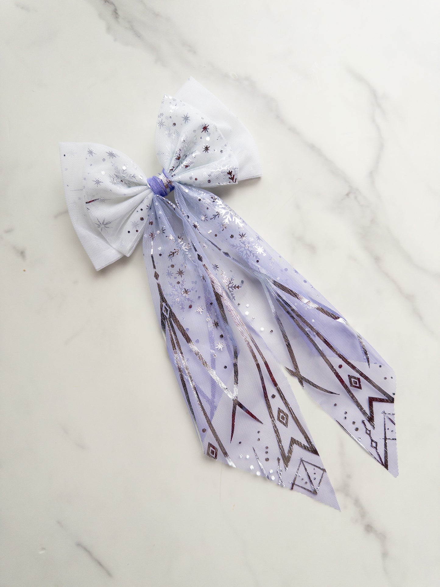 Let It Snow Tulle Hair Bows