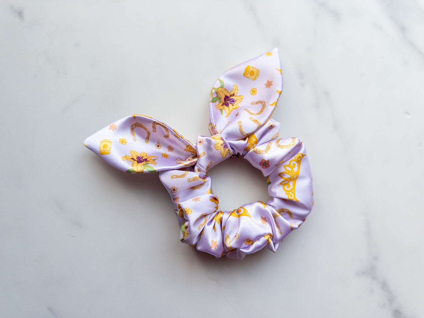 Satin Gleam & Glow Bow Scrunchie