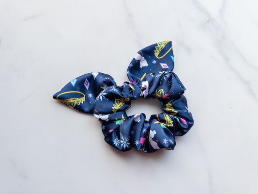 Satin Into The Unknown Bow Scrunchie