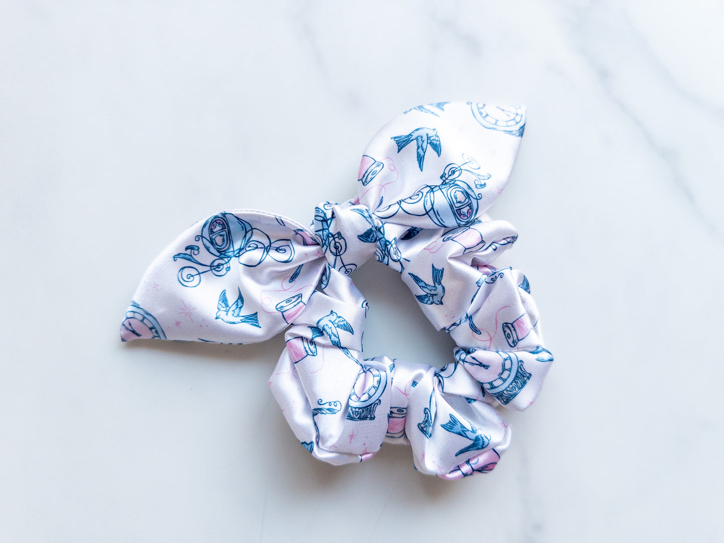 Satin Have Courage Bow Scrunchie