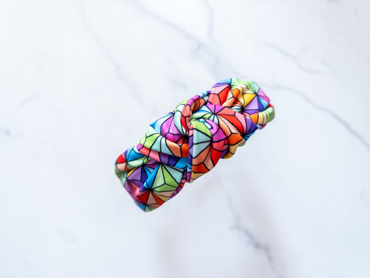 Rainbow Earth Top Knot Headband