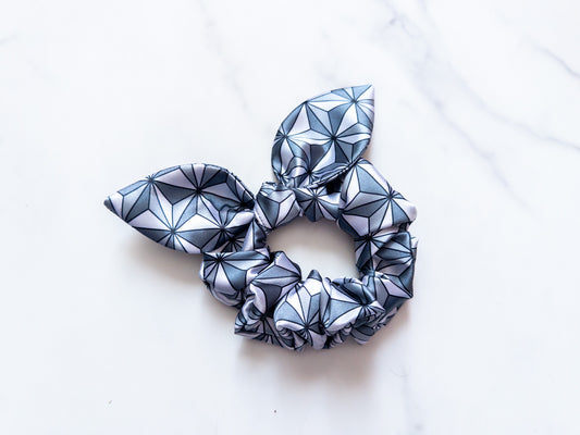 Satin Miraculous Earth Bow Scrunchie
