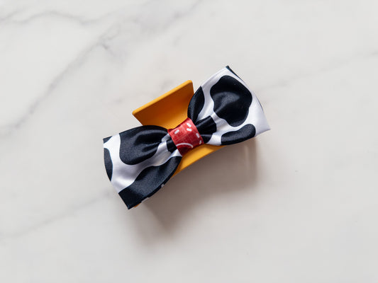 The Sheriff Satin Bow Claw Clip
