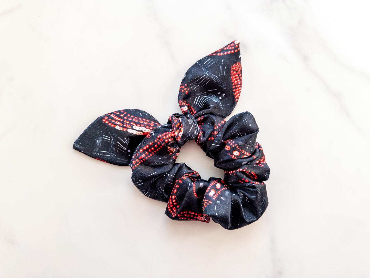 Satin Big Rep Bow Scrunchie
