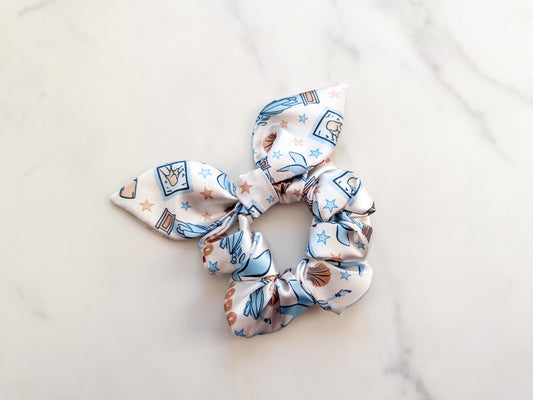 Satin Welcome To NY Bow Scrunchie