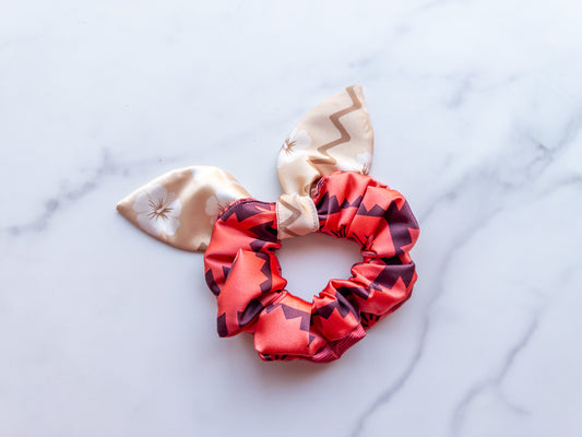Satin We Were Voyagers Bow Scrunchie