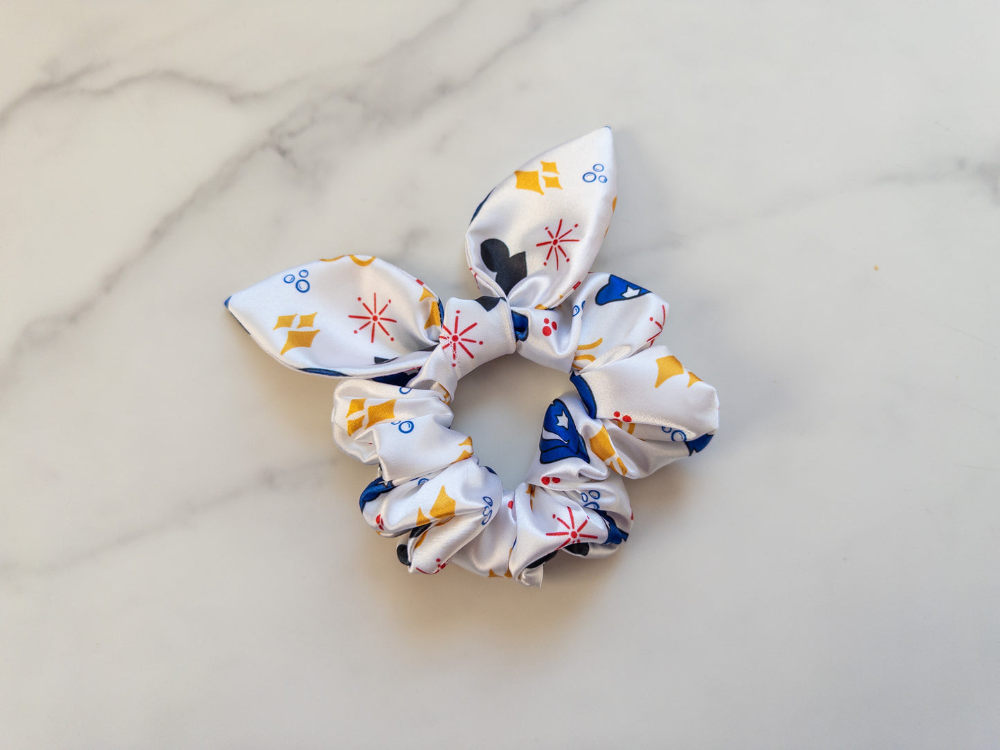 Satin Sorcerer Mouse Magic Bow Scrunchie
