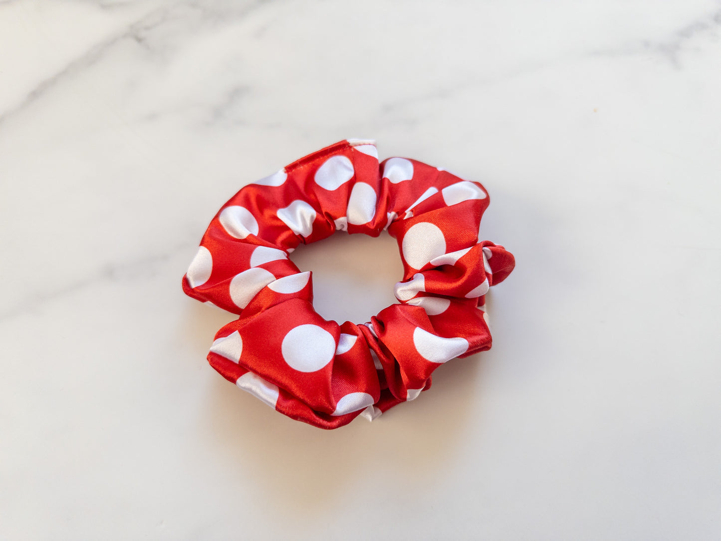 Satin Dotted Scrunchie