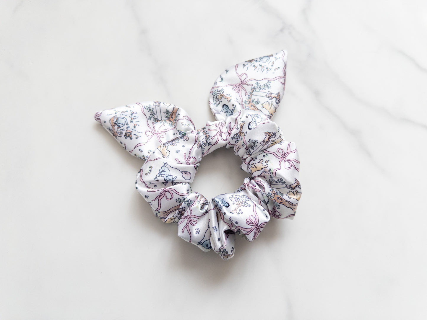 Satin Hundred Acre Springtime Bow Scrunchie