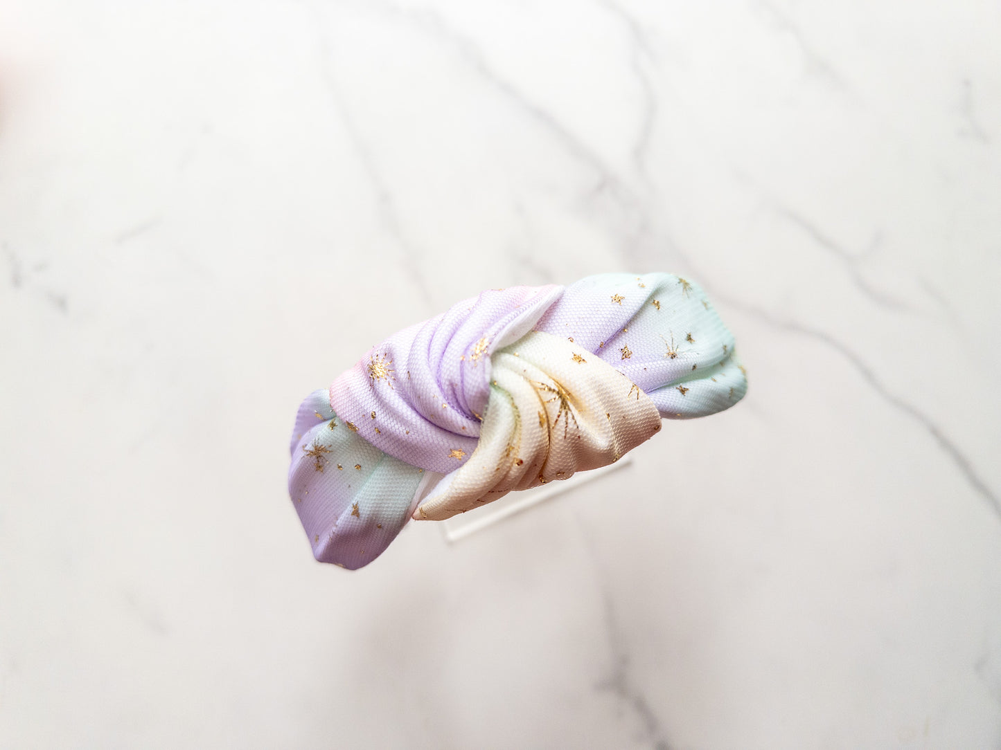 Pastel Rainbow Pixie Dust Top Knot Headband